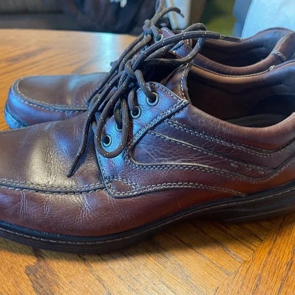 Men\'s Johnston & Murphy XC4 Sheepskin Leather Oxford Dress Shoes Brown Sz 9.5M Johnston & Murphy Mens Sz 9.5 M XC4 Waterproof Oxford Brown  main image 4